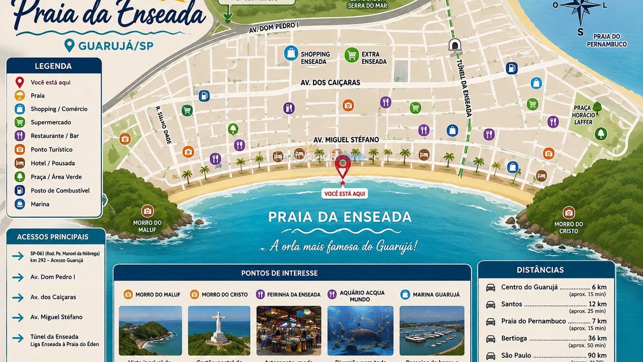 Apartment for vacation rental in Guarujá (Enseada)