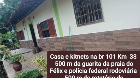 Casa 03 quartos espaçosa pertinho do mar calmo do Félix