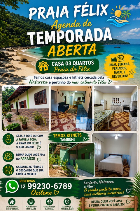 Chácara / sítio para aluguel de temporada em Ubatuba (Praia do Félix)