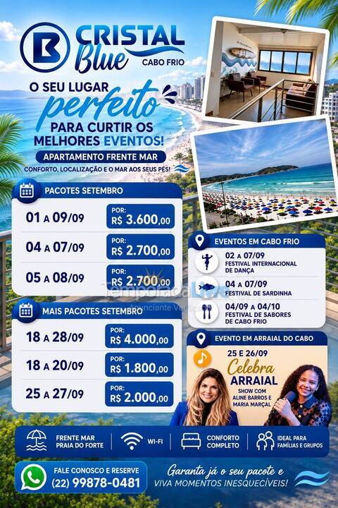 Apartment for vacation rental in Cabo Frio (Praia do Forte)