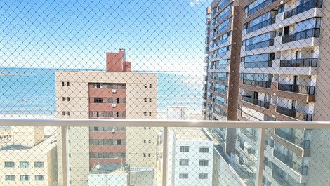 Balcony with sea view, 2 suites, 3 bedrooms, 2 parking spaces, Morro Beach, Guarapari, ES