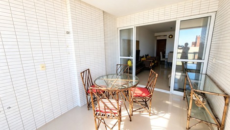 Balcony with sea view, 2 suites, 3 bedrooms, 2 parking spaces, Morro Beach, Guarapari, ES