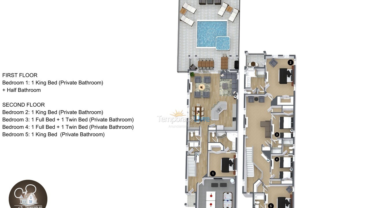 Casa para aluguel de temporada em Orlando (Kissimmee)