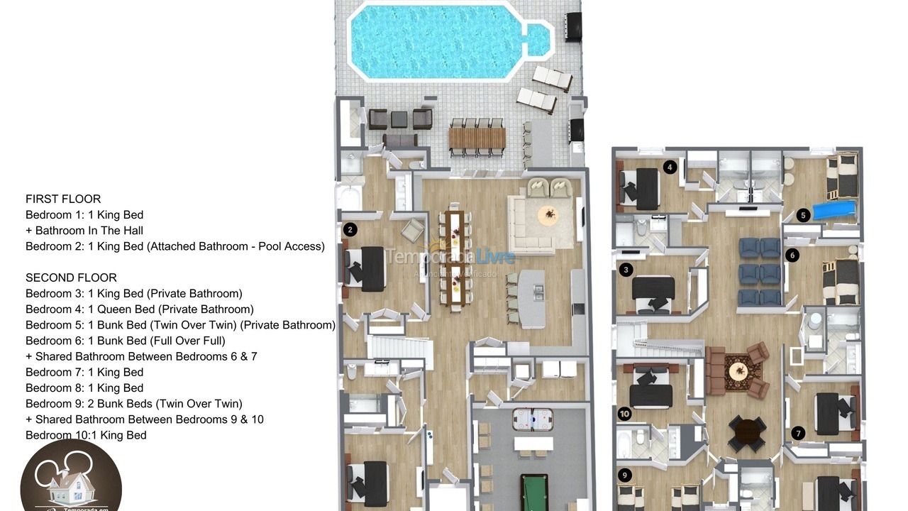 Casa para aluguel de temporada em Orlando (Kissimmee)