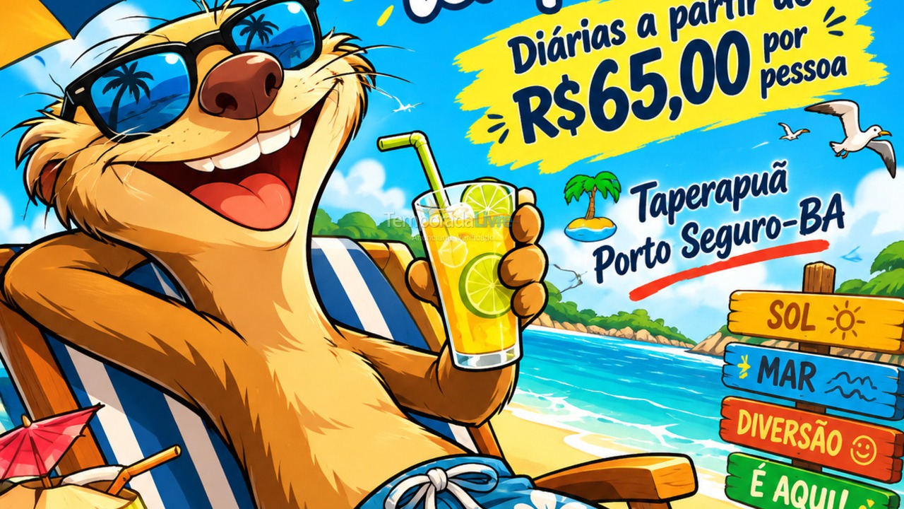 Apartment for vacation rental in Porto Seguro (Praia de Taperapuan)