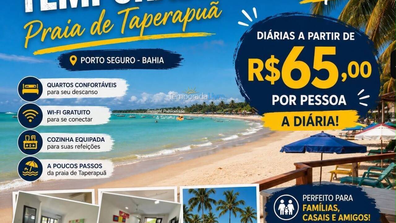 Apartment for vacation rental in Porto Seguro (Praia de Taperapuan)