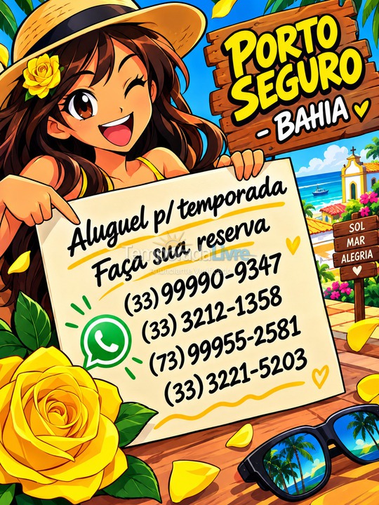 Apartamento para aluguel de temporada em Porto Seguro (Praia de Taperapuan)