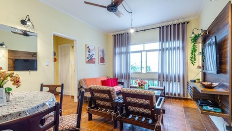 Apto completo para até 8 pessoas | 3 quartos | 300 m da praia