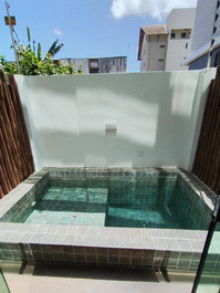 Apartamento con piscina privada y barbacoa, a 70 metros del mar.