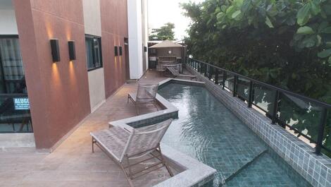 Apartamento con piscina privada y barbacoa, a 70 metros del mar.