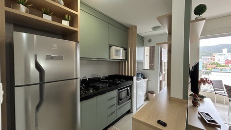 Apartamento com 2 camas de casal na praia de Bombas
