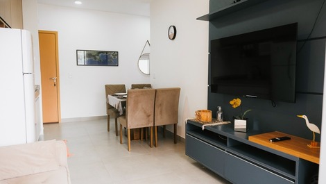 Praia Grande Ubatuba/Air Conditioning, Wi-Fi, Gourmet Balcony
