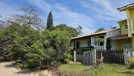 Vista da praia para casa