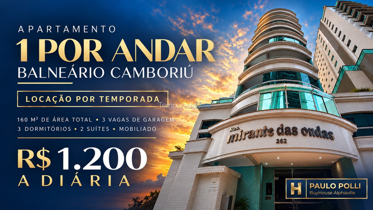 Apartamento para aluguel de temporada em Balneário Camboriú (Centro)