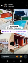 Houses with swimming pool in Martim de Sá with Prainha Caraguatatuba