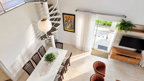 TEMPORADA | Casa pé na areia | 4 quartos (3 suítes) | Jurerê