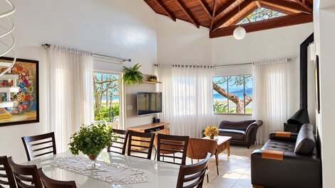 TEMPORADA | Casa pé na areia | 4 quartos (3 suítes) | Jurerê
