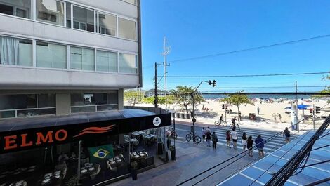Locação temporada: 3 quartos prédio frente mar Balneário Camboriú