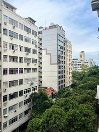 Vista da sala e do quarto.