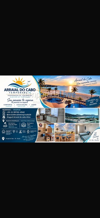 Apartamento para aluguel de temporada em Arraial do Cabo (Praia dos Anjos)