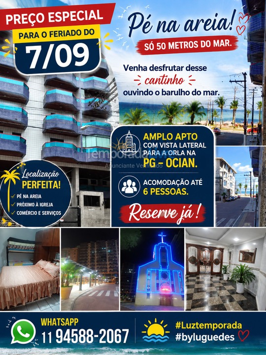 Apartamento para aluguel de temporada em Praia Grande (Guilhermina)