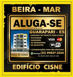 Apartamento beira mar guarapari edifício  cisne