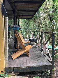 Varanda para a mata
