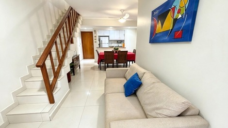 Cobertura duplex: 1°piso - sala com varanda