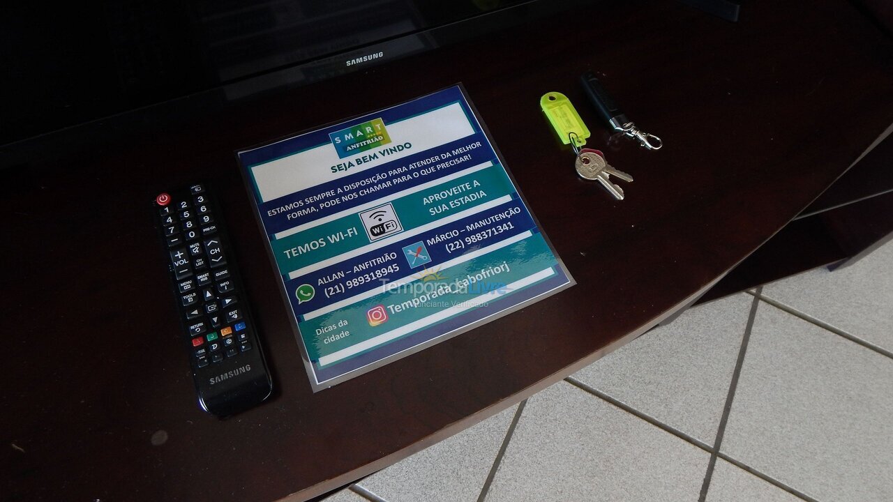 Apartment for vacation rental in Cabo Frio (Praia do Forte)