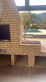 Hermosa vista de la residencia en la playa de Boraceia