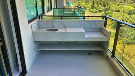 Apto Balcón y azotea de la piscina